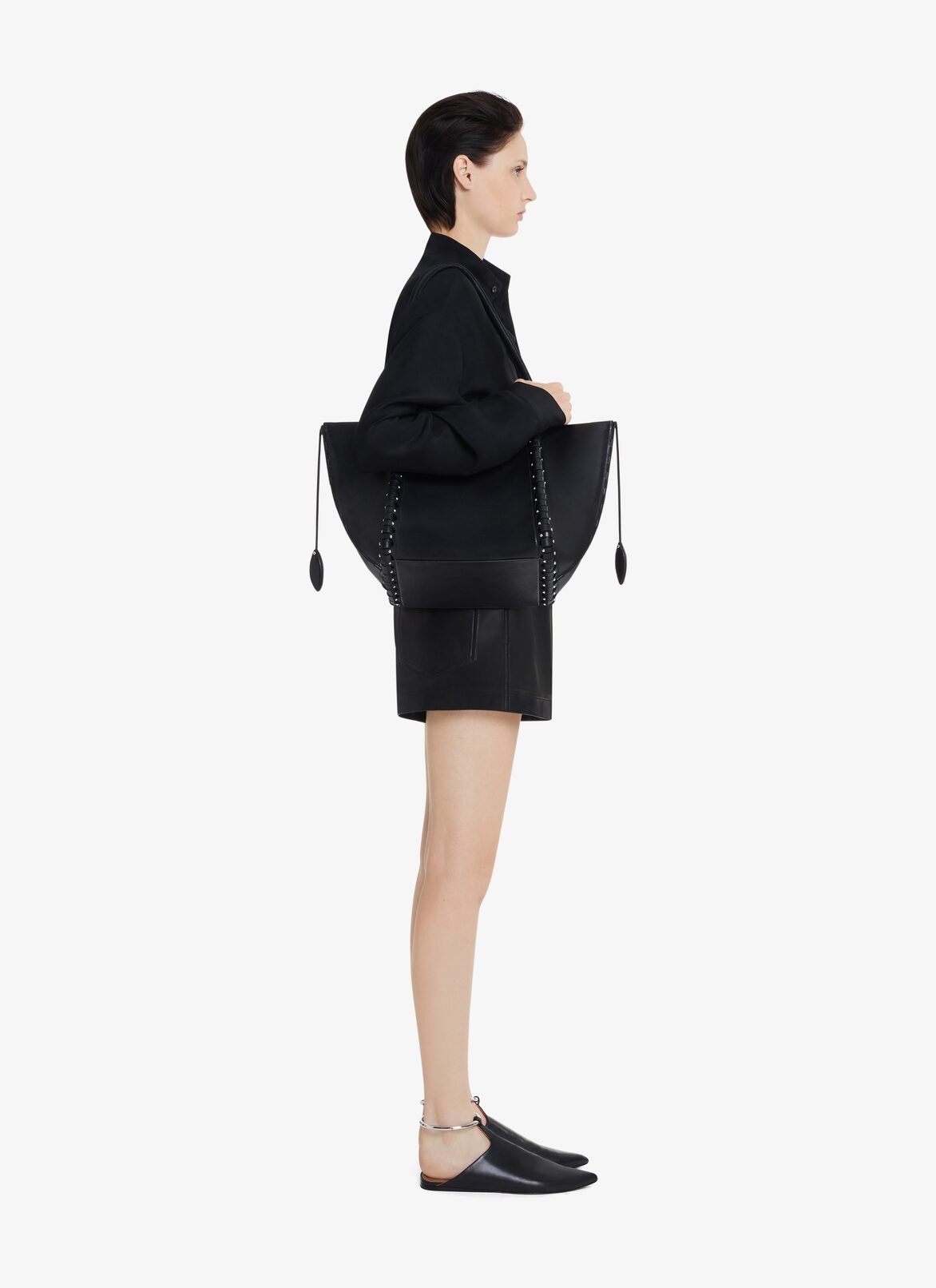 SILK GEORGETTE BODYSUIT-SHIRT ALAÏA BLACK  SILK GEORGETTE BODYSUIT-SHIRT